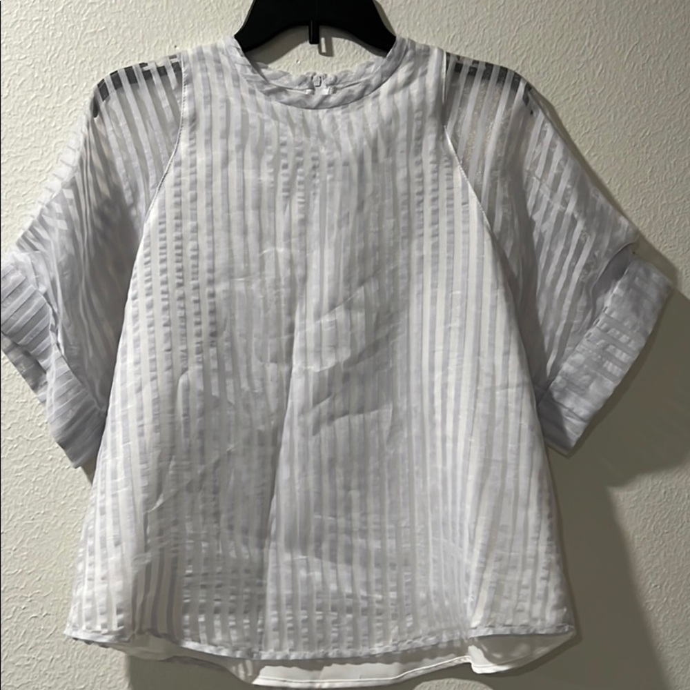 Koch striped blouse with ruffle sleeves